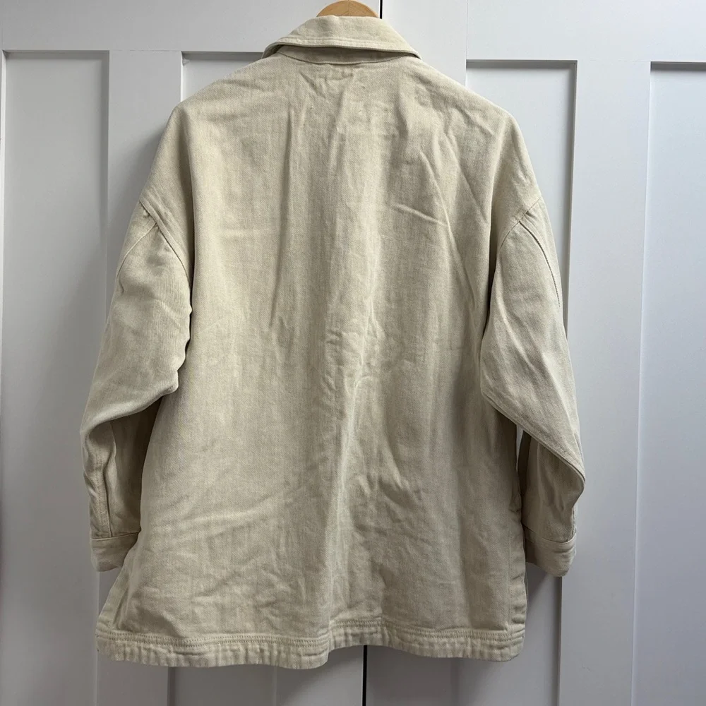 NWT Free People We The Free Madison City Denim Jacket, Tofu Beige - XS - Picture 5 of 8